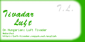 tivadar luft business card